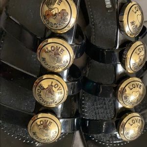 Moschino Black Jelly Gladiator Sandal